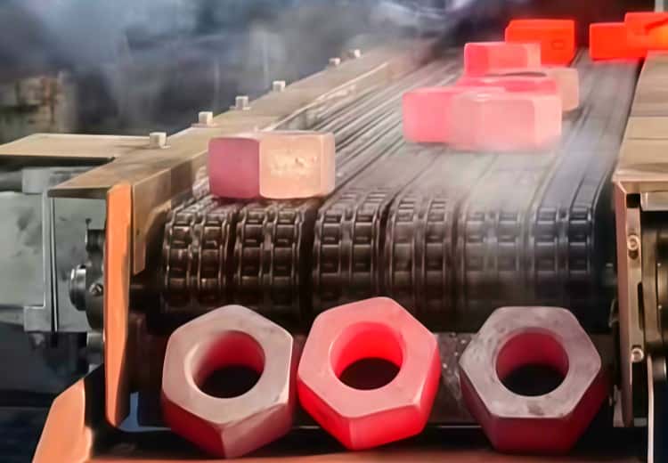 Nut forging automated production line