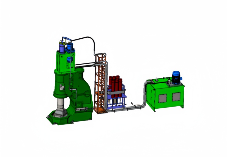 Old pneumatic hammers retrofitted into electro-hydraulic hammers