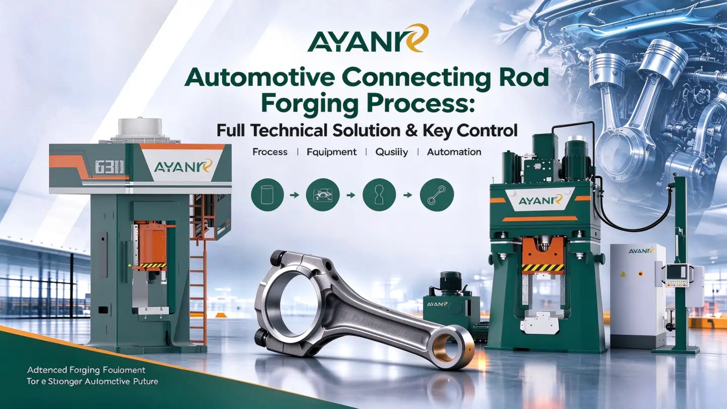 Automotive connecting rod forging process and material flow