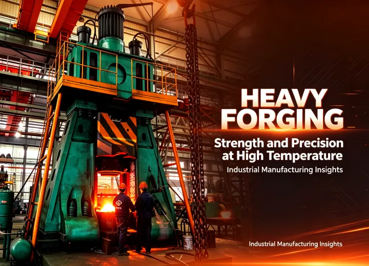 Hydraulic forging hammer, high-temperature and high-precision forging processing site