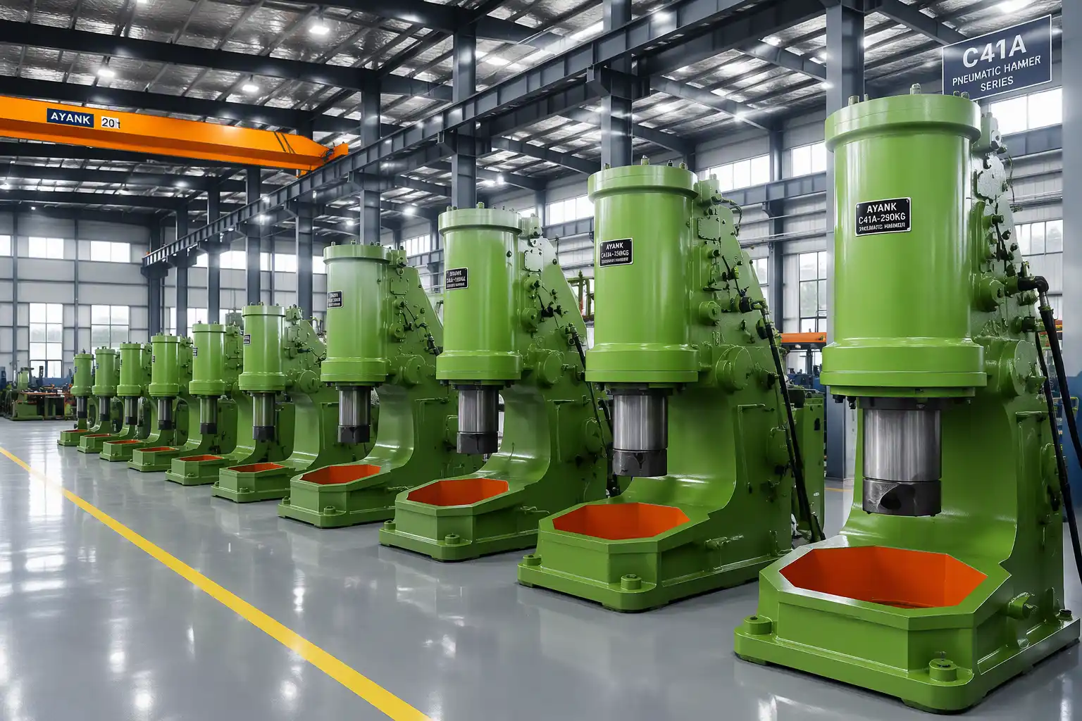 AYANK C41A pneumatic forging hammer for open-die forging applications